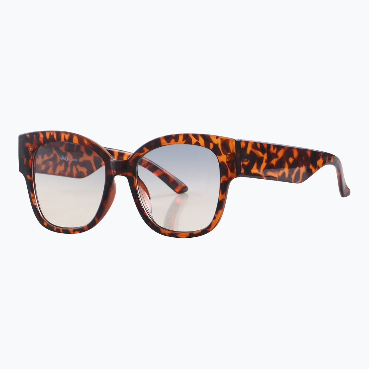 Jaxy Dahlia Square sunglasses — side view #Color_Tortoise
