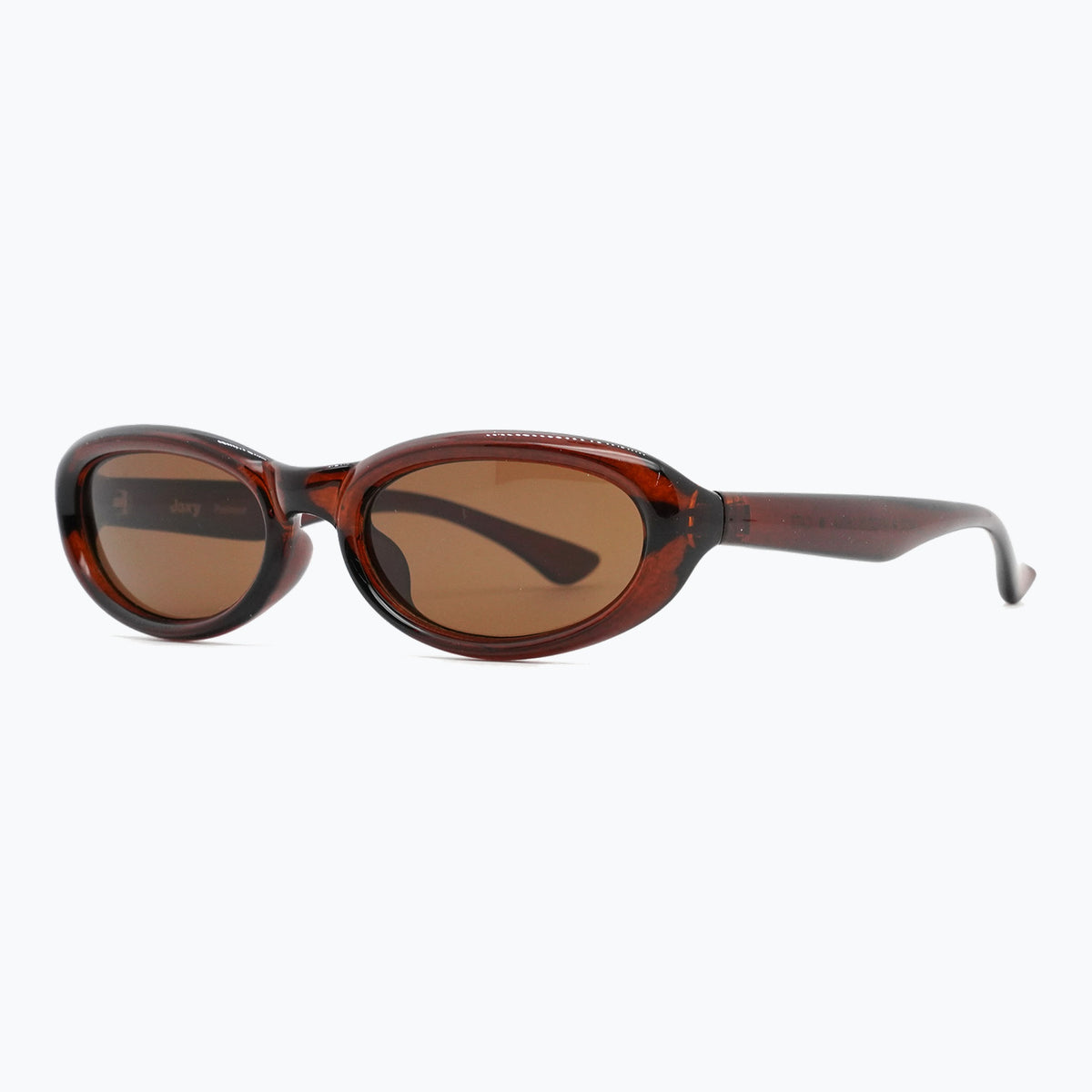 Jaxy Postcard Oval sunglasses — side view #Color_Brown