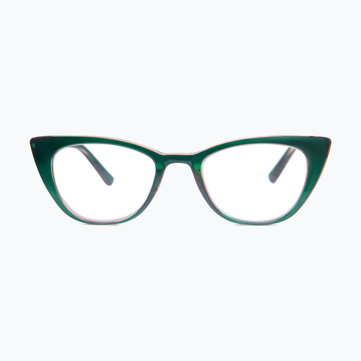 Jaxy Plume in Green — Cat-eye sunglasses #Color_Green