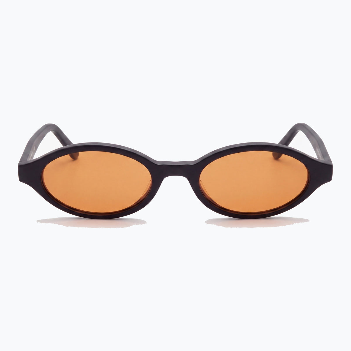 Jaxy Vinyl in Black/Amber — Oval Polarized sunglasses #Color_Black/Amber