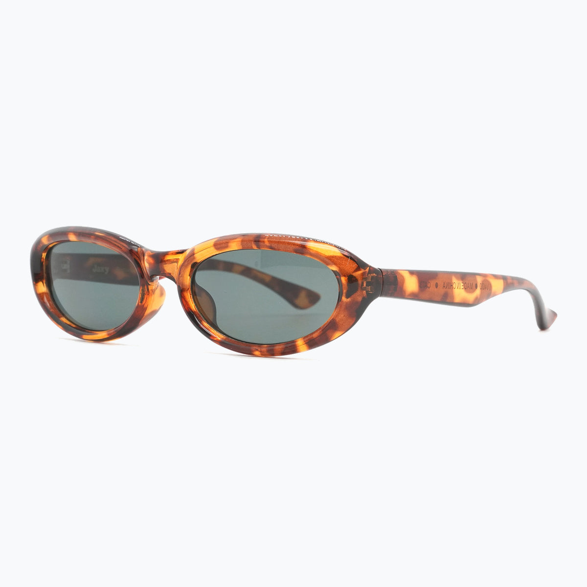 Jaxy Postcard Oval sunglasses — side view #Color_Tortoise