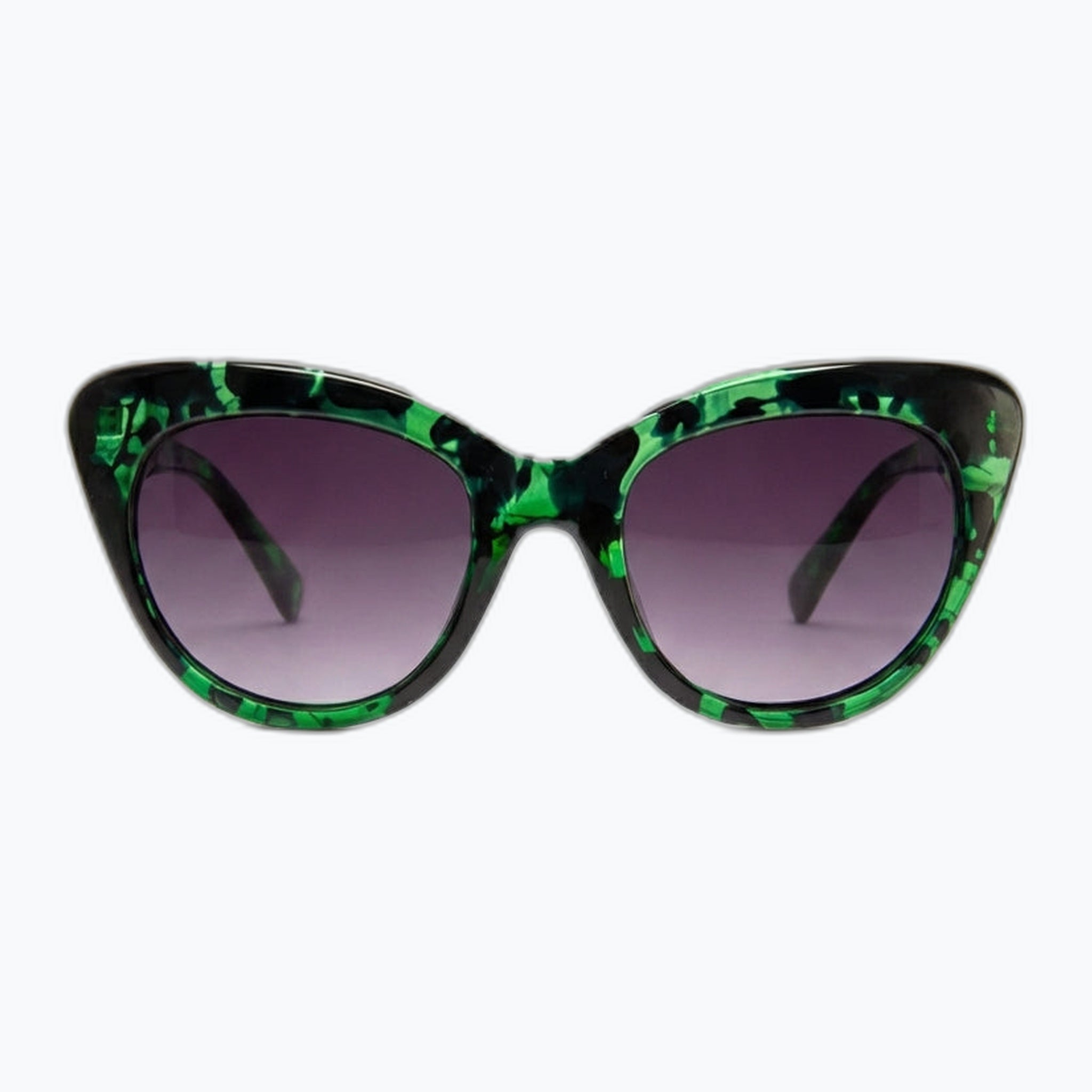 Jaxy Mystique in Green Tort — Cat-eye sunglasses