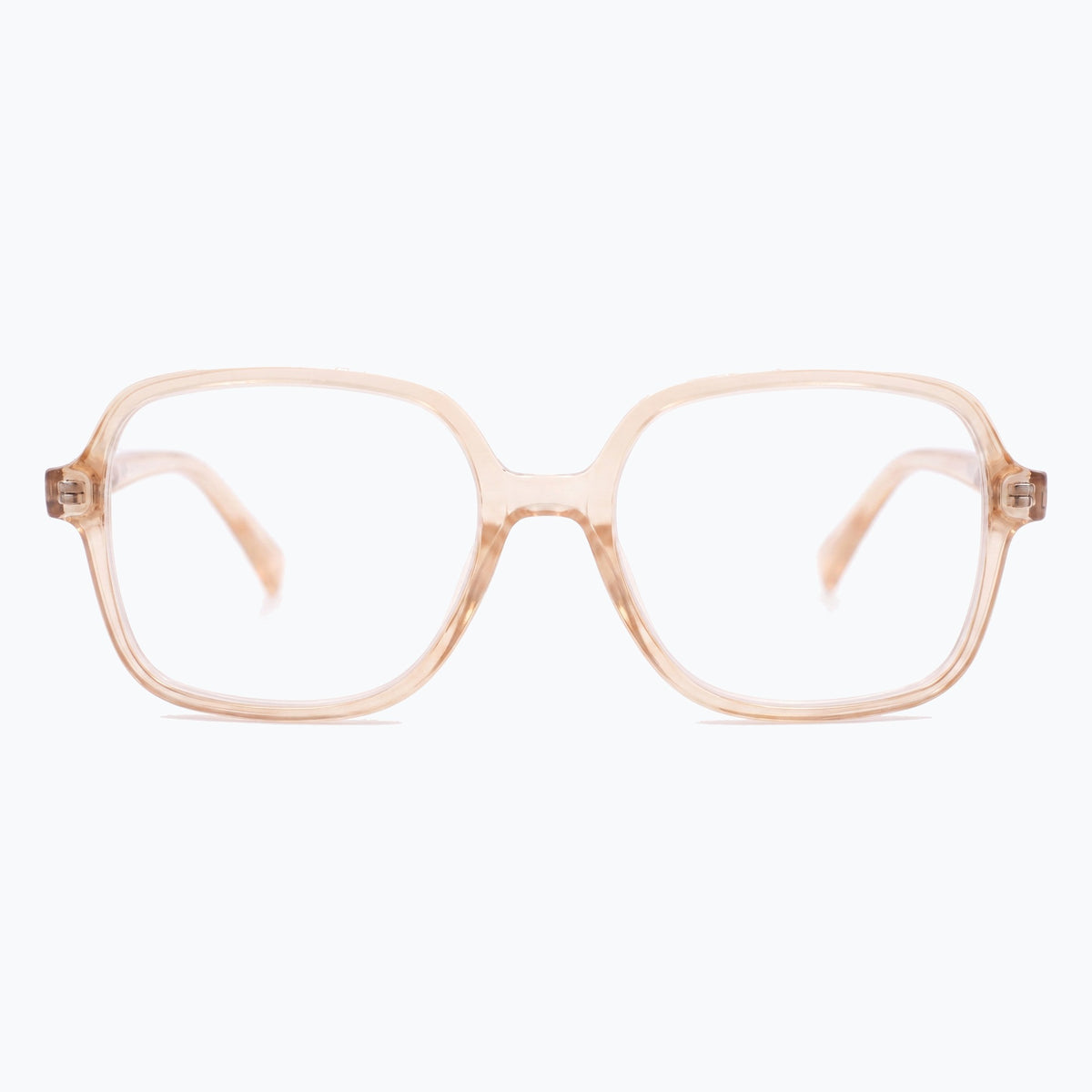 Jaxy Serenade Blue Light Glasses in Champagne — Oversized sunglasses #Color_Champagne / Blue Light