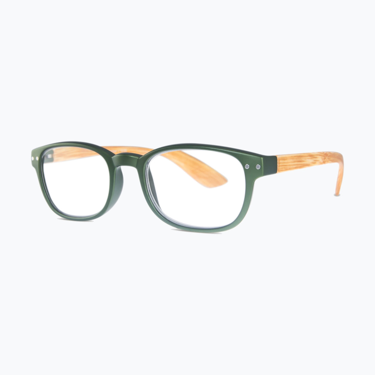 Jaxy Timber Blue Light Glasses Round sunglasses — side view #Color_Green / Blue Light