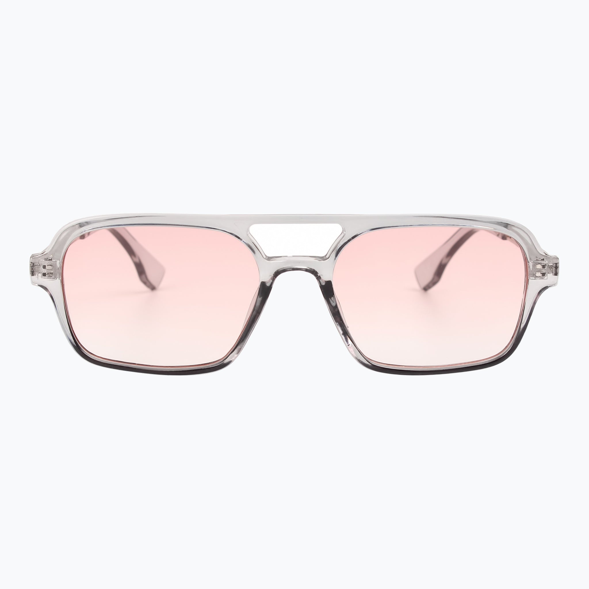 Jaxy Groove Theory in Grey/Pink — Square Polarized sunglasses