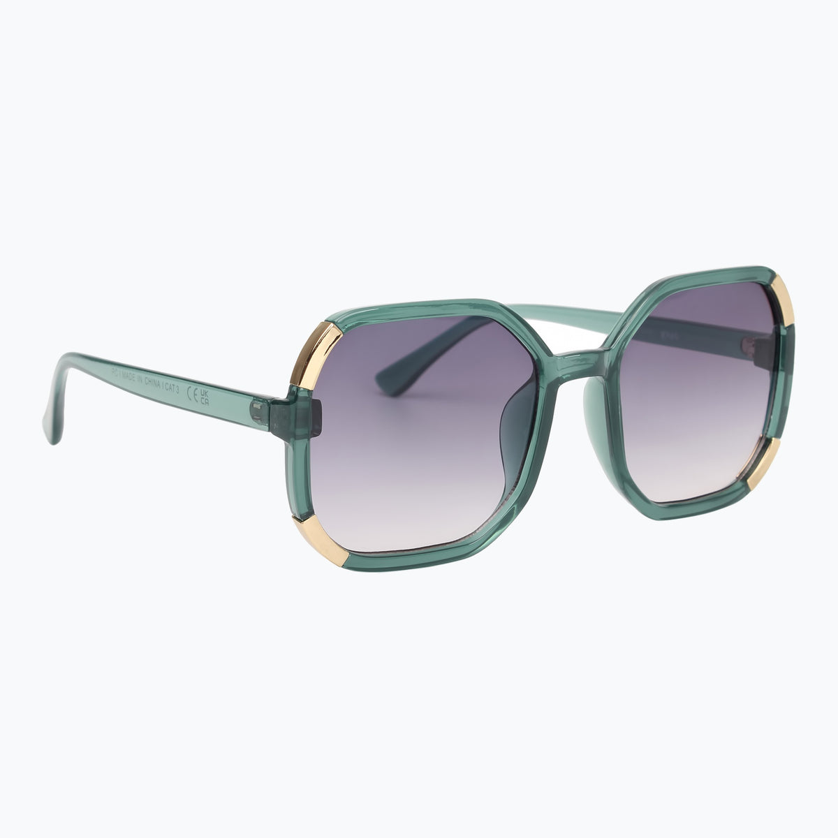 Jaxy Wildflower Square sunglasses — other-side view #Color_Teal