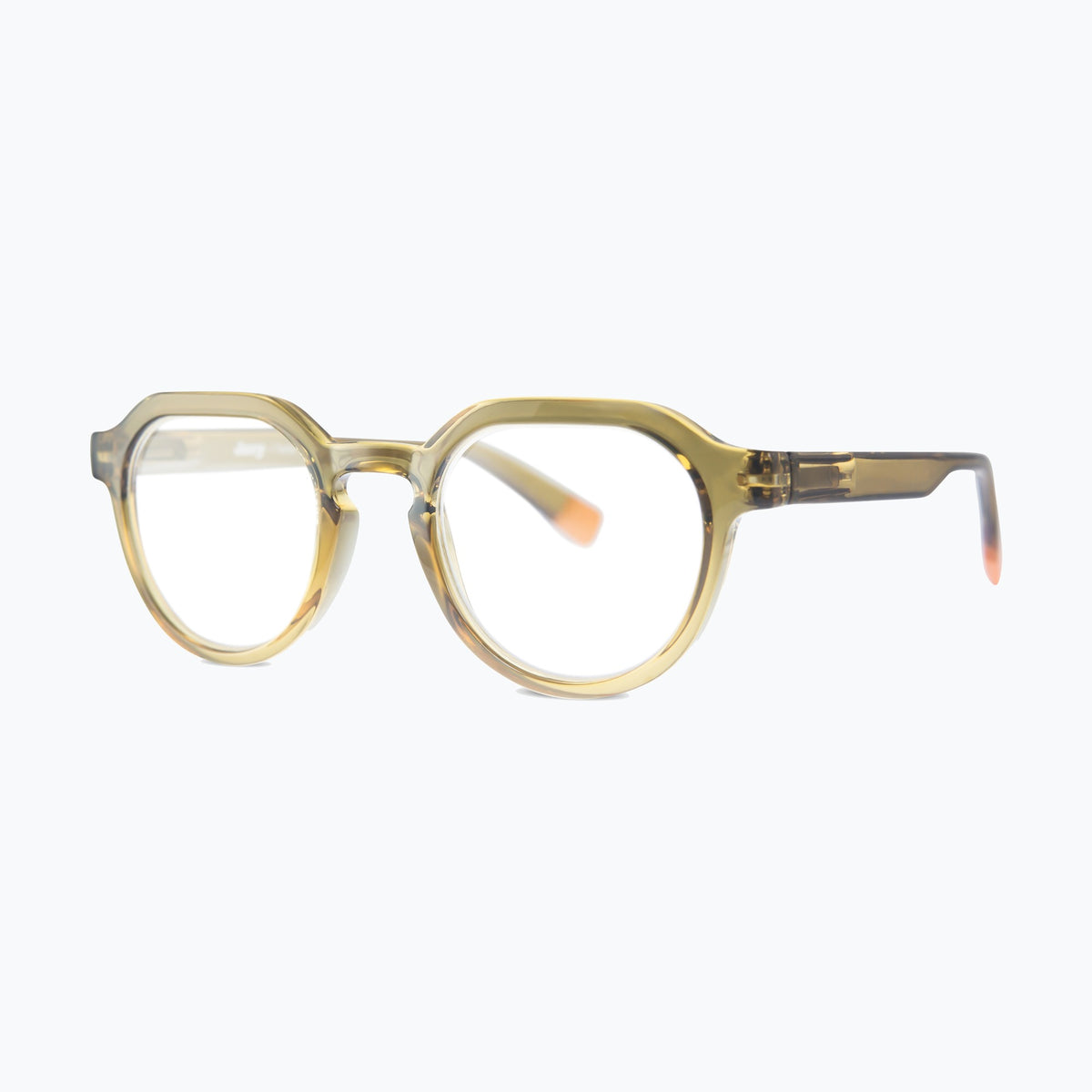 Jaxy Tonic Blue Light Glasses Round sunglasses — side view #Color_Green / Blue Light