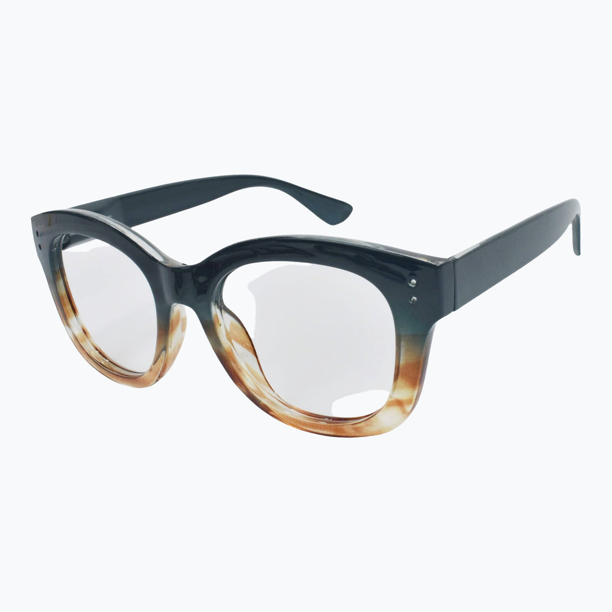 Jaxy Monument Oversized sunglasses — side view #Color_Teal
