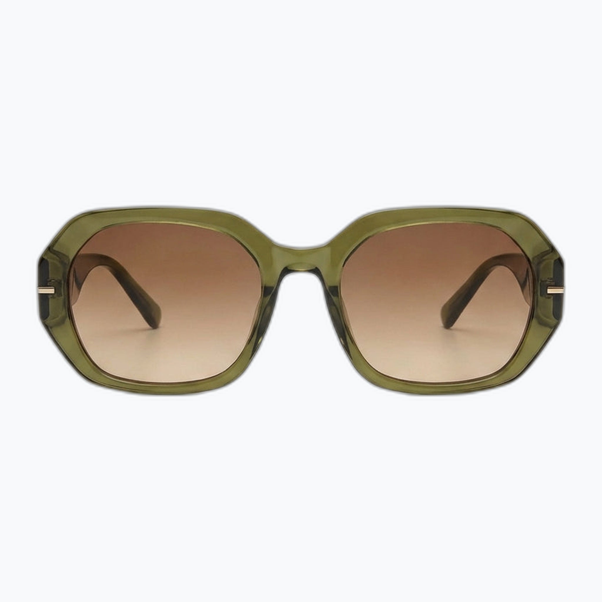 Jaxy The Regent in Green — Square sunglasses