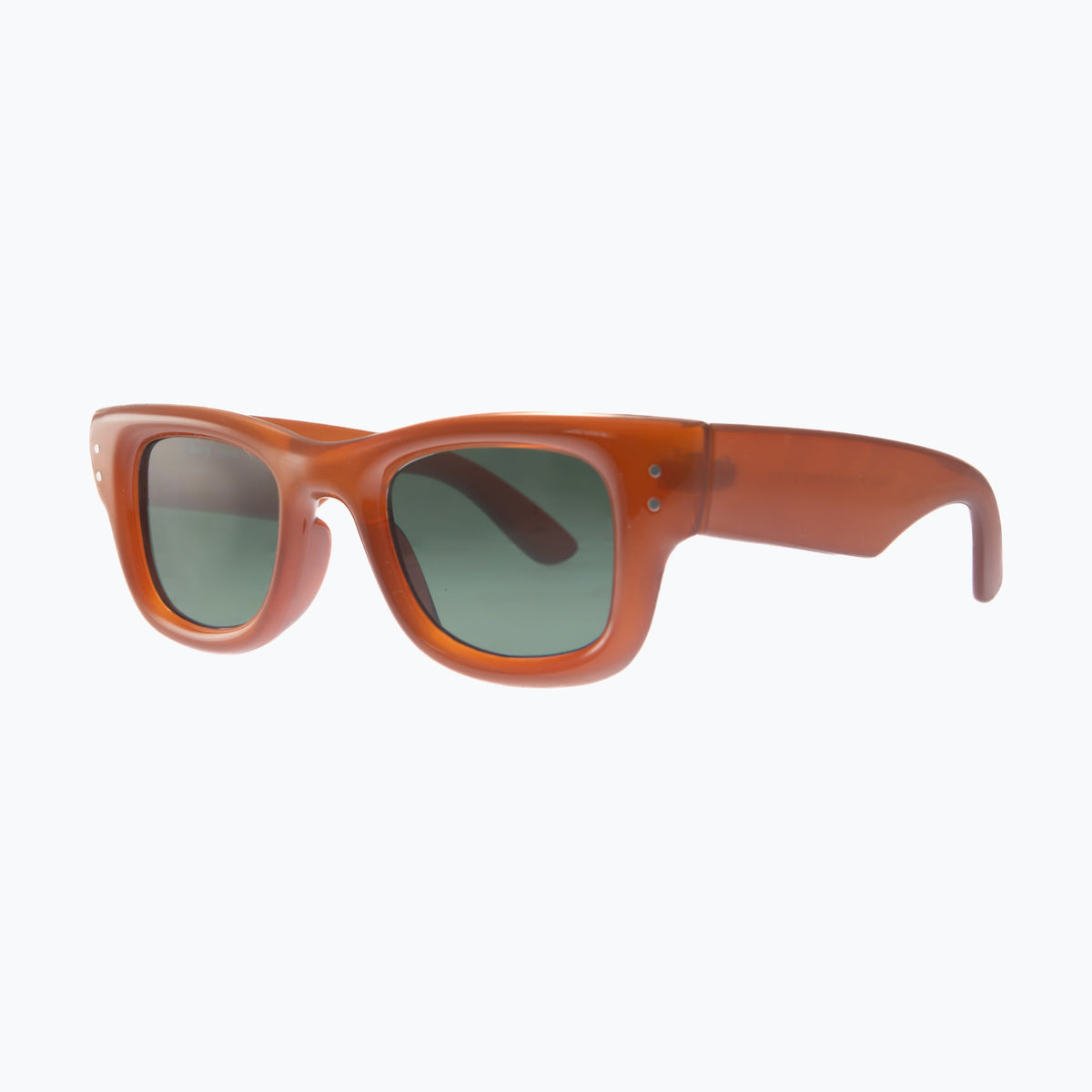 Jaxy District Square sunglasses — side view #Color_Rust