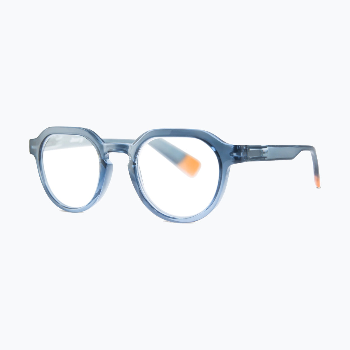 Jaxy Tonic Blue Light Glasses Round sunglasses — side view #Color_Blue / Blue Light