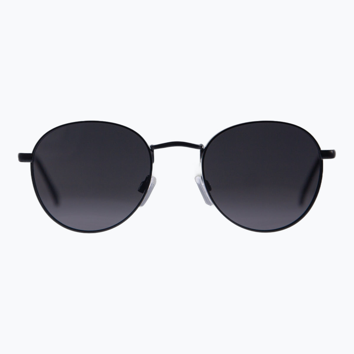 Jaxy Raven in Black — Round Polarized sunglasses #Color_Black