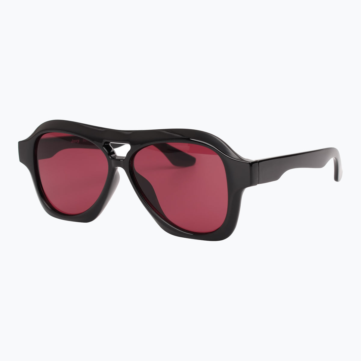 Jaxy Burnout Aviator sunglasses — side view #Color_Black/Rose