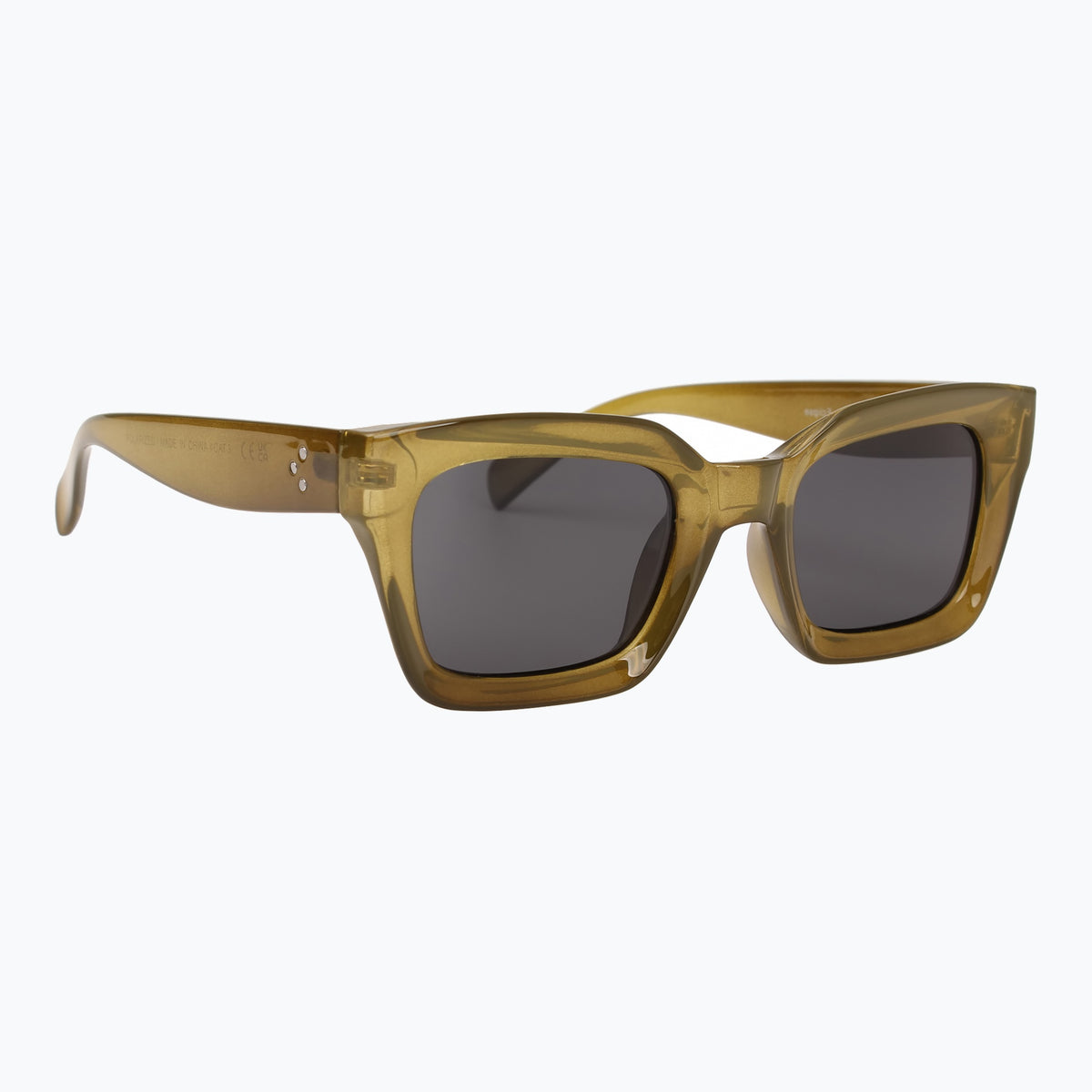 Jaxy Eclipse Square sunglasses — other-side view #Color_Olive green