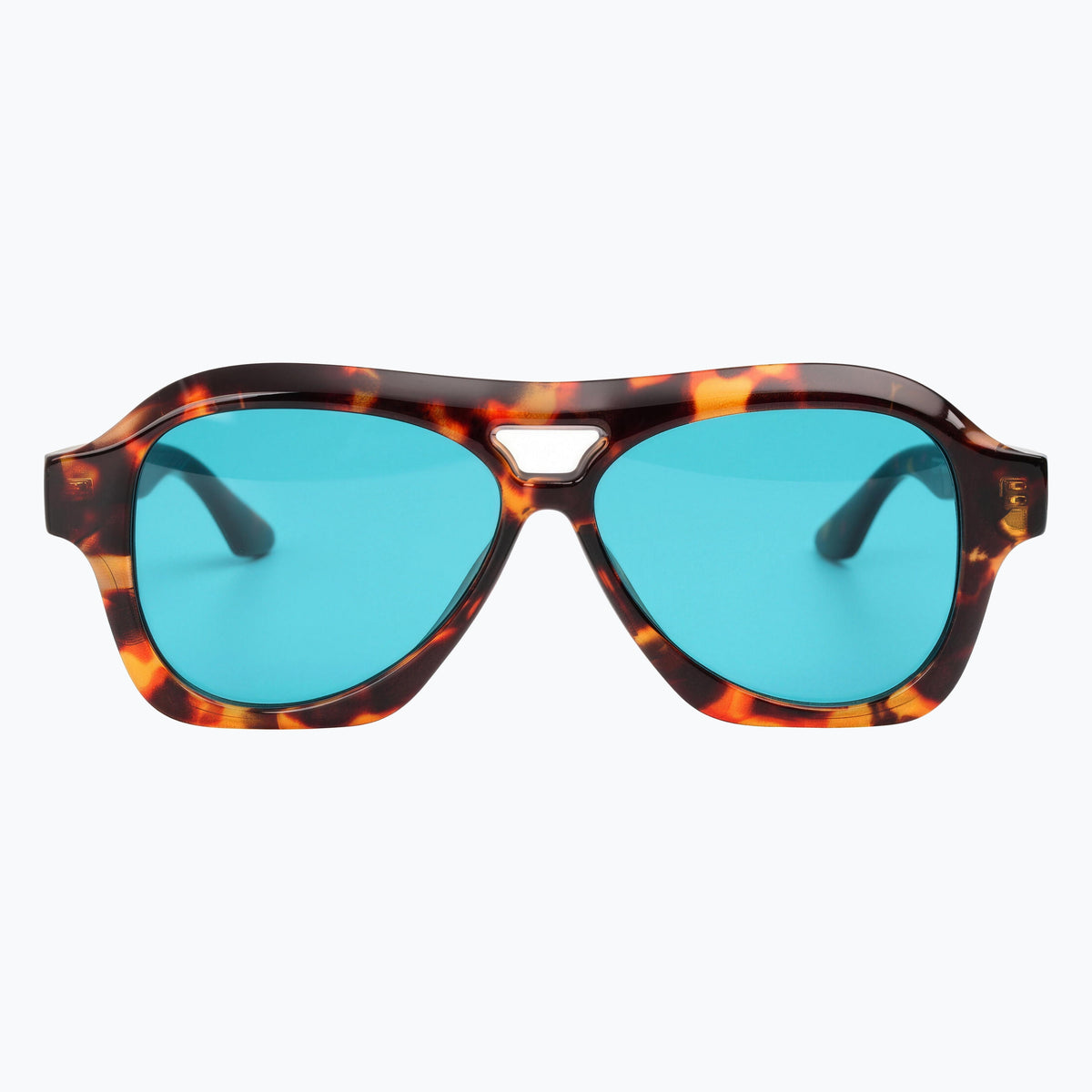 Jaxy Burnout in Tort/Teal — Aviator sunglasses #Color_Tort/Teal