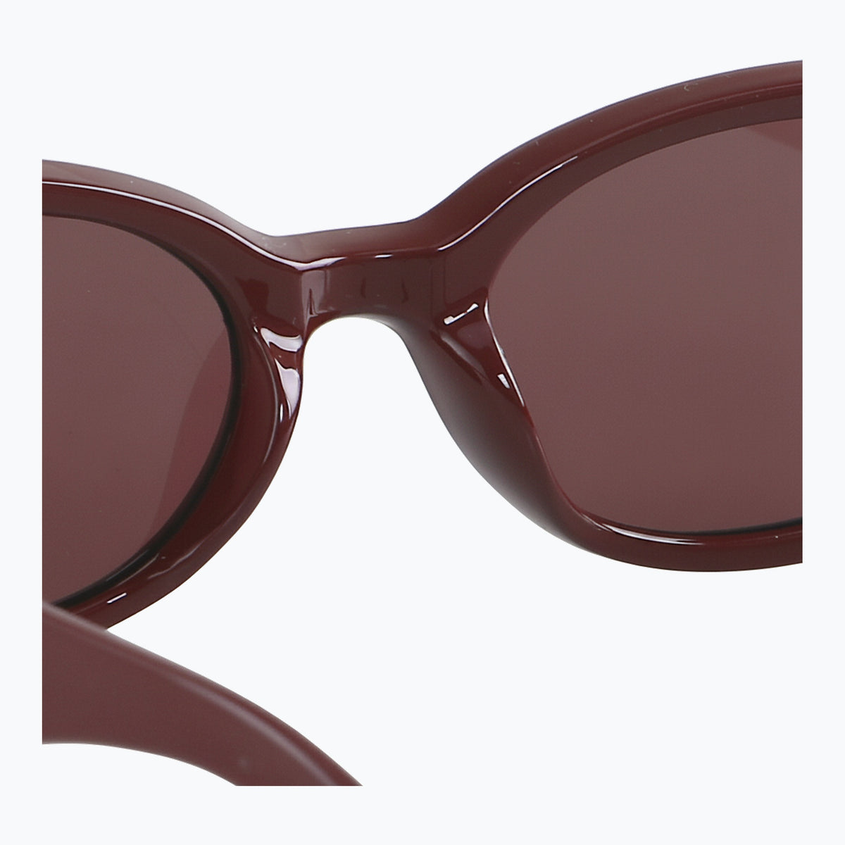 Jaxy Scarlet Oval sunglasses — inside view #Color_Burgundy