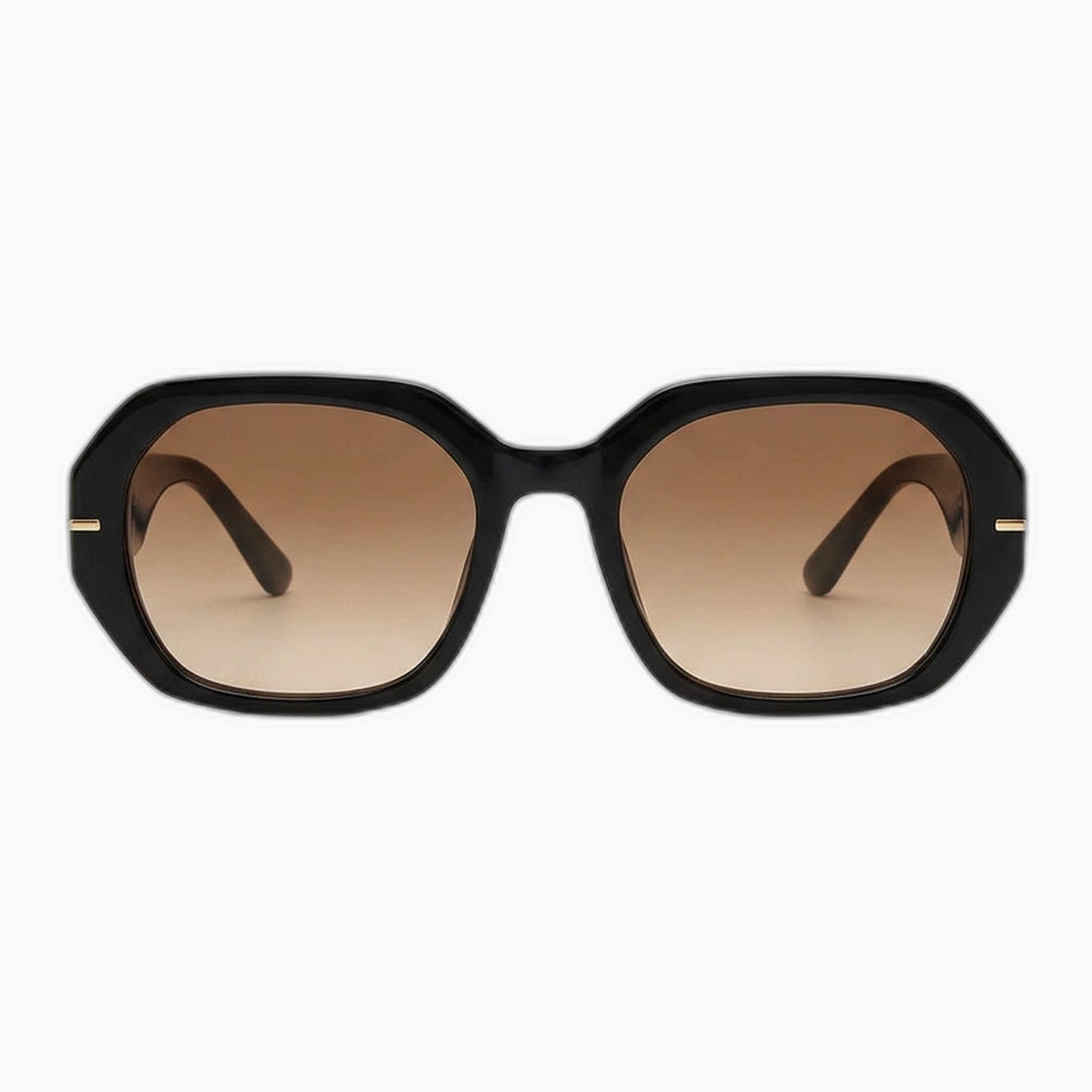 Jaxy The Regent in Black — Square sunglasses