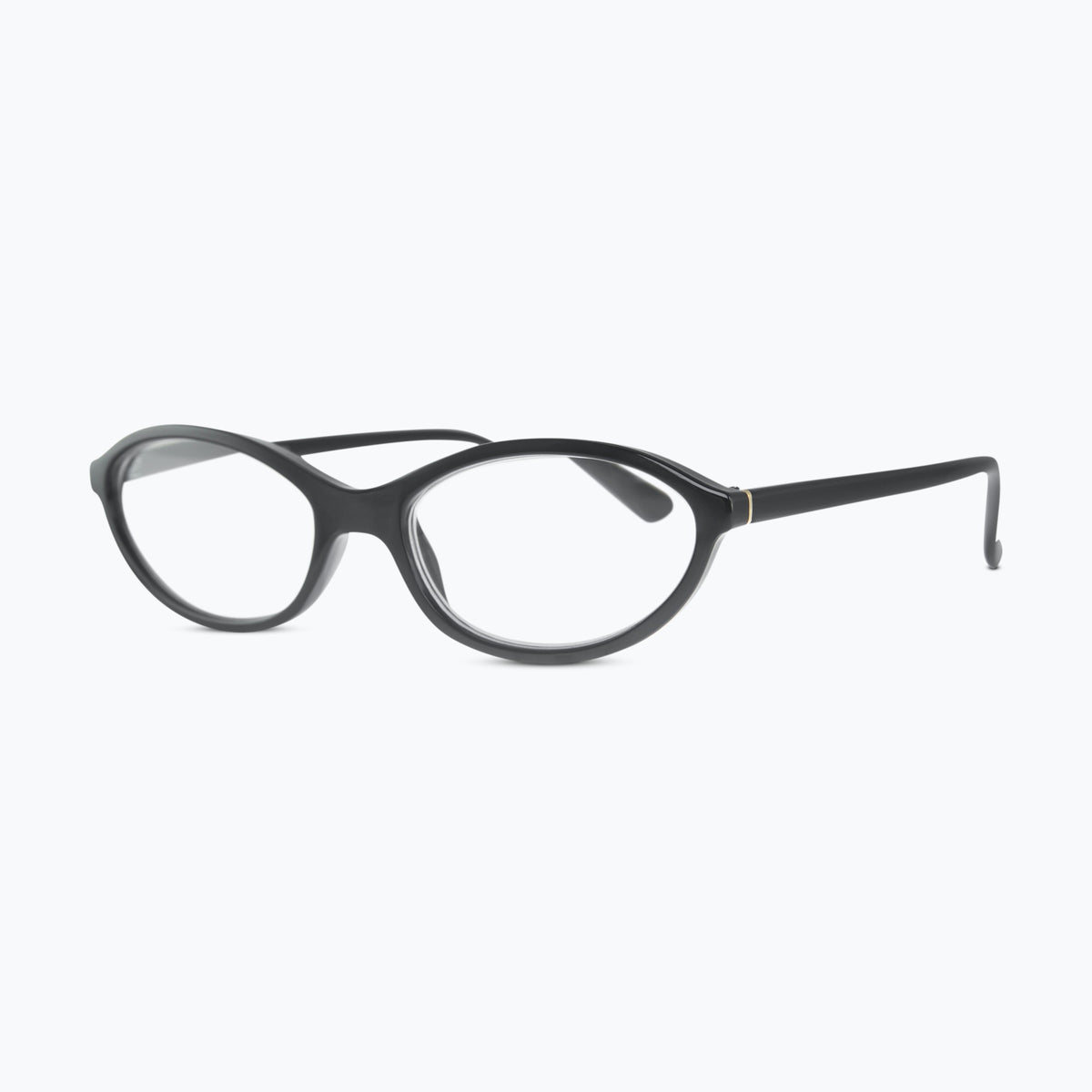 Jaxy Slip Blue Light Glasses Oval sunglasses — side view #Color_Black / Blue Light