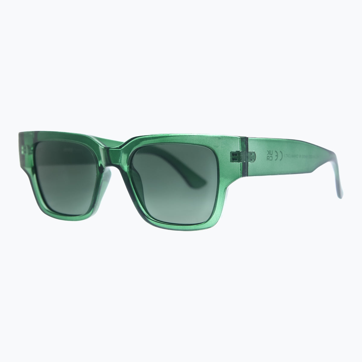 Jaxy Theory Square sunglasses — side view #Color_Green
