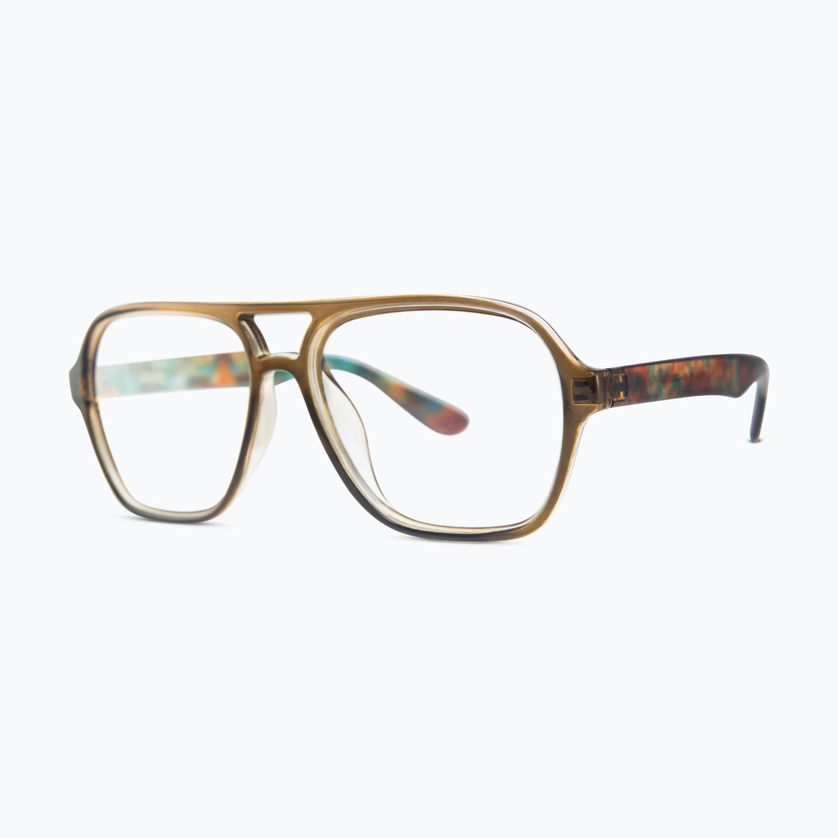 Jaxy Headline Aviator sunglasses — side view #Color_Brown
