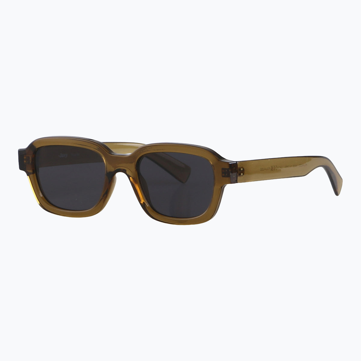 Jaxy Foundry Square sunglasses — side view #Color_Olive