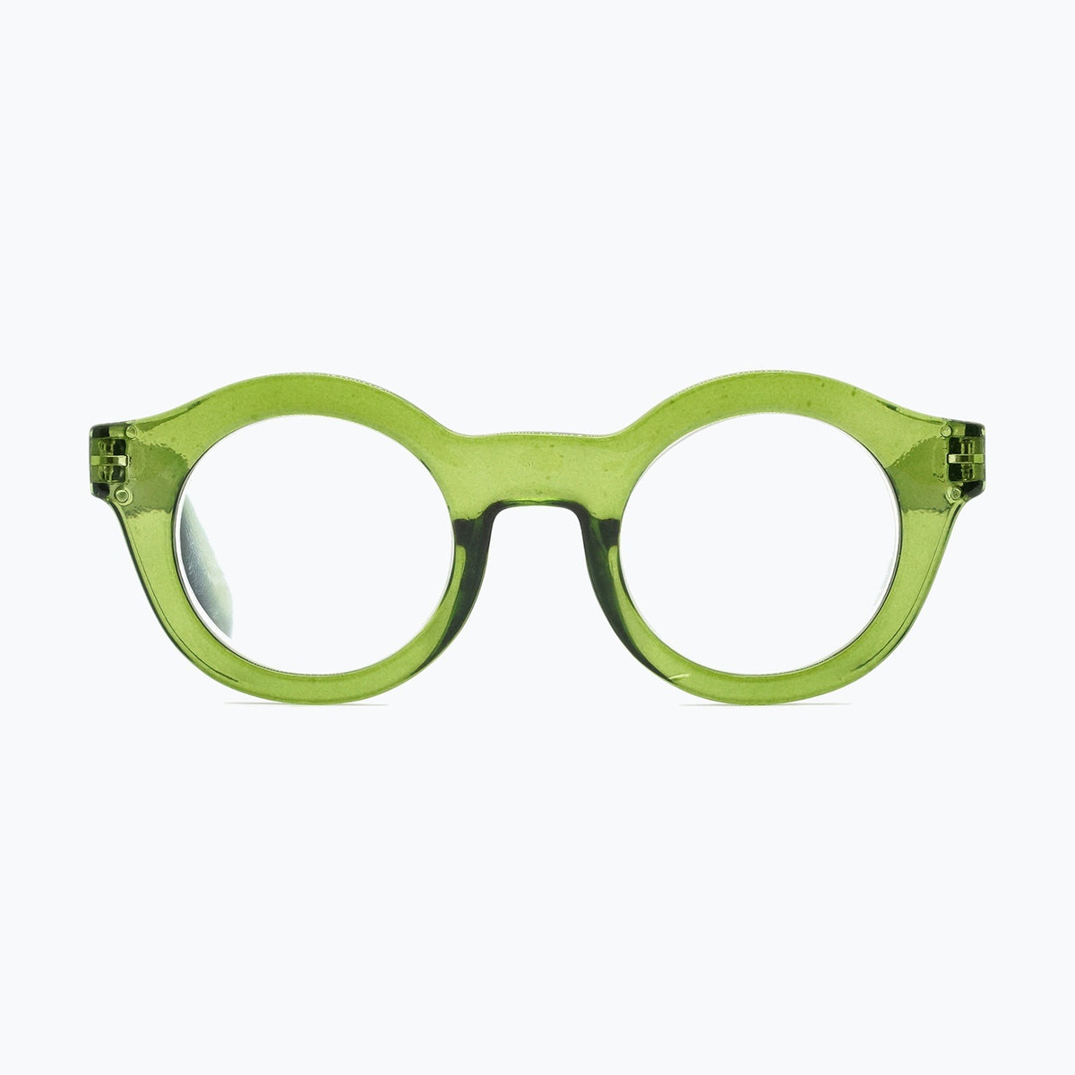 Jaxy Footnote in Green — Round sunglasses #Color_Green