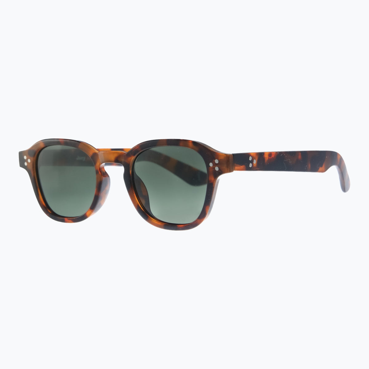 Jaxy Westside Square sunglasses — side view #Color_Antique tort