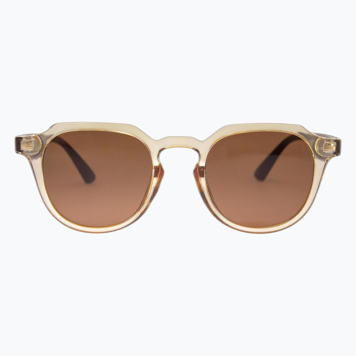 Jaxy Reverie in Sand — Round sunglasses #Color_Sand