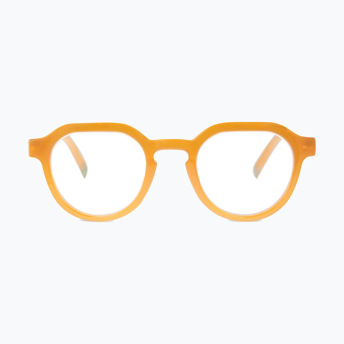 Jaxy Tonic in Amber — Round sunglasses #Color_Amber