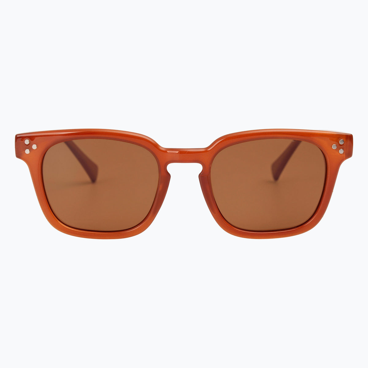 Jaxy Diner in Rust Tort — Square Polarized sunglasses #Color_Rust tort