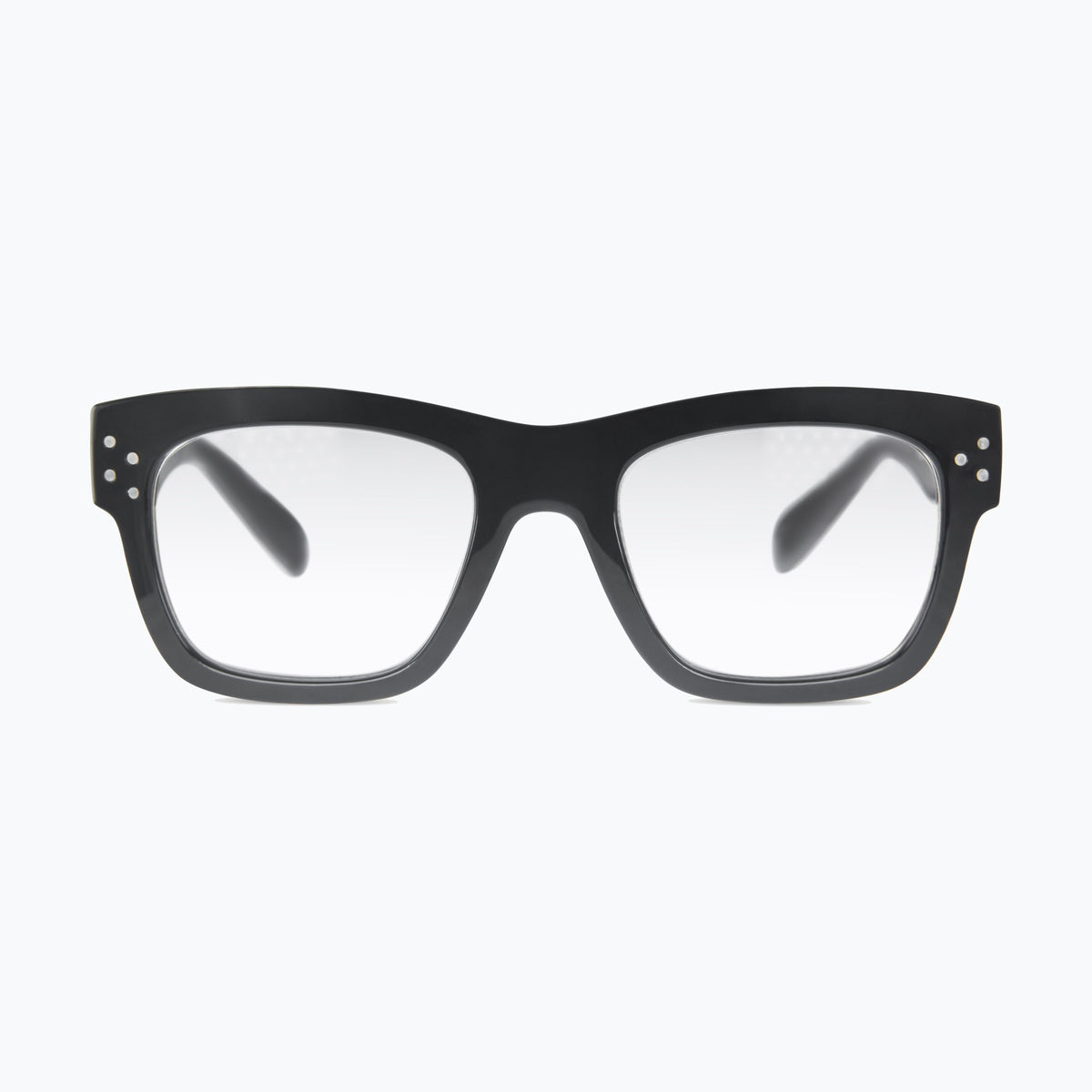 Jaxy Podium Blue Light Glasses Rectangle sunglasses — side view #Color_Black / Blue Light
