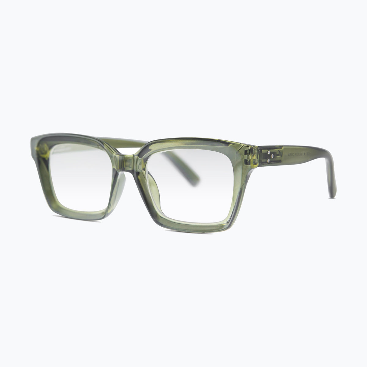 Jaxy Palazzo Square reading glasses — side view #Color_Green