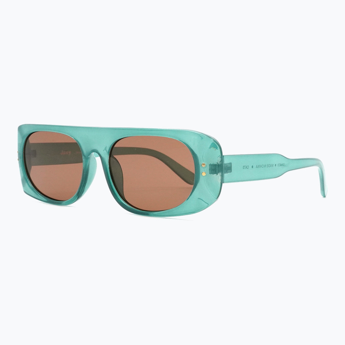 Jaxy Skyway Rectangle sunglasses — side view #Color_Teal