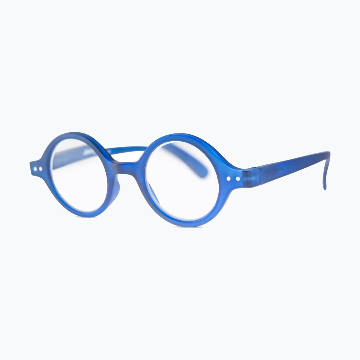 Jaxy Almanac Blue Light Glasses Round sunglasses — side view #Color_Blue / Blue Light