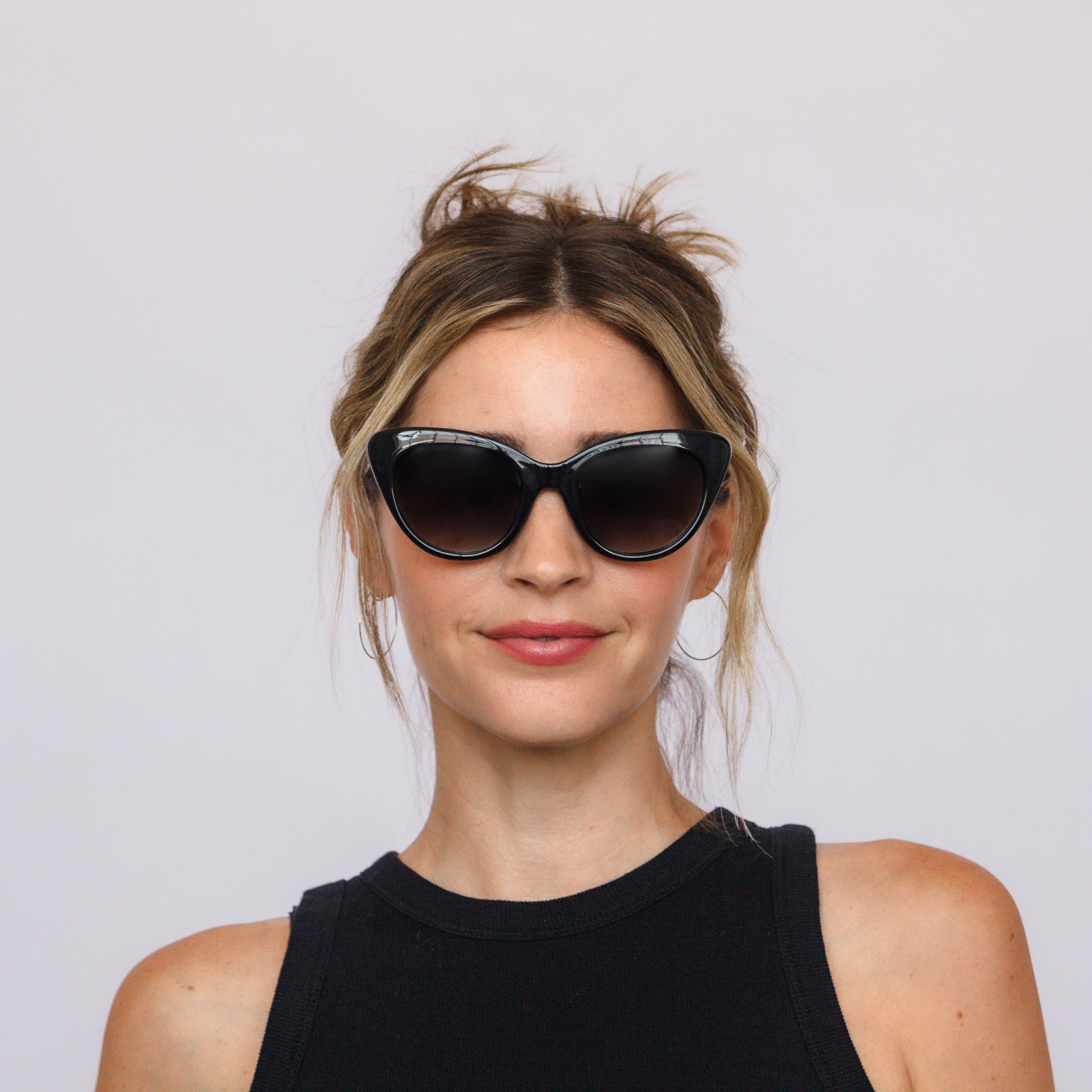 Jaxy Mystique sunglasses on model – cat-eye frame, Jaxy Eyewear