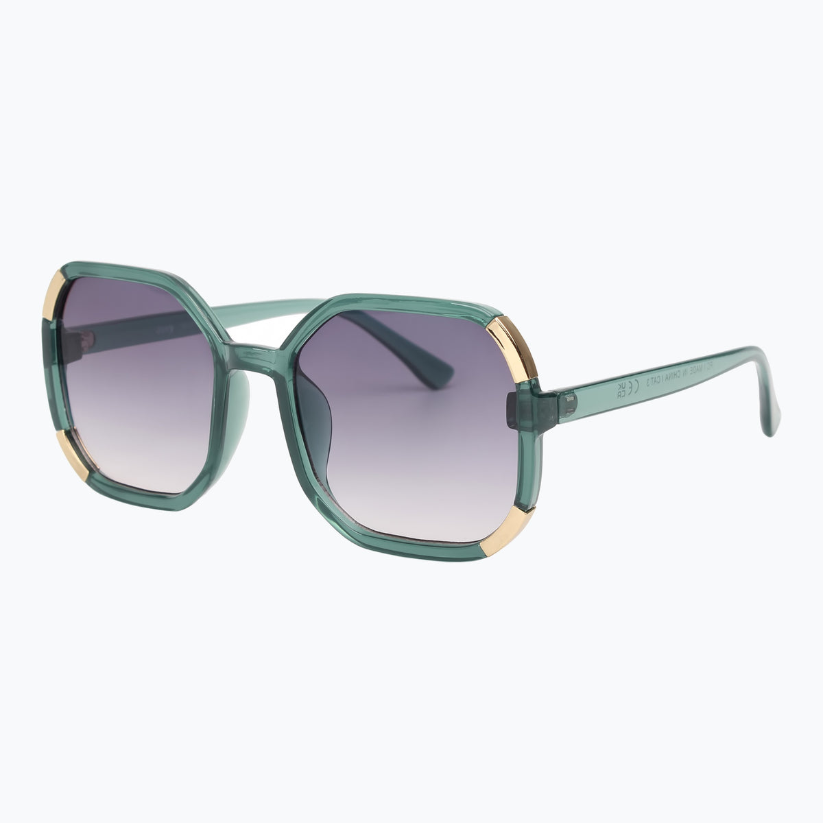 Jaxy Wildflower Square sunglasses — side view #Color_Teal