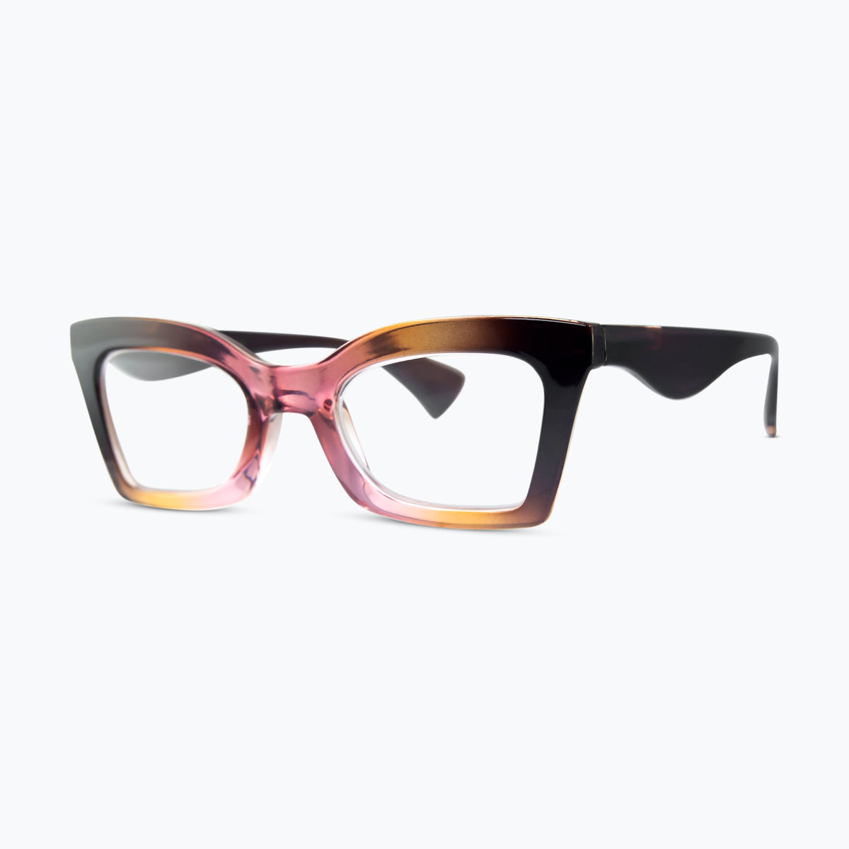 Jaxy Verdict Blue Light Glasses Cat-eye sunglasses — side view #Color_Burgundy / Blue Light