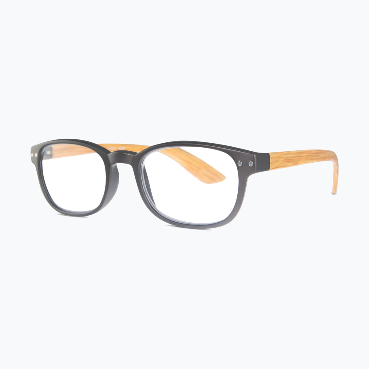 Jaxy Timber Blue Light Glasses Round sunglasses — side view #Color_Brown / Blue Light