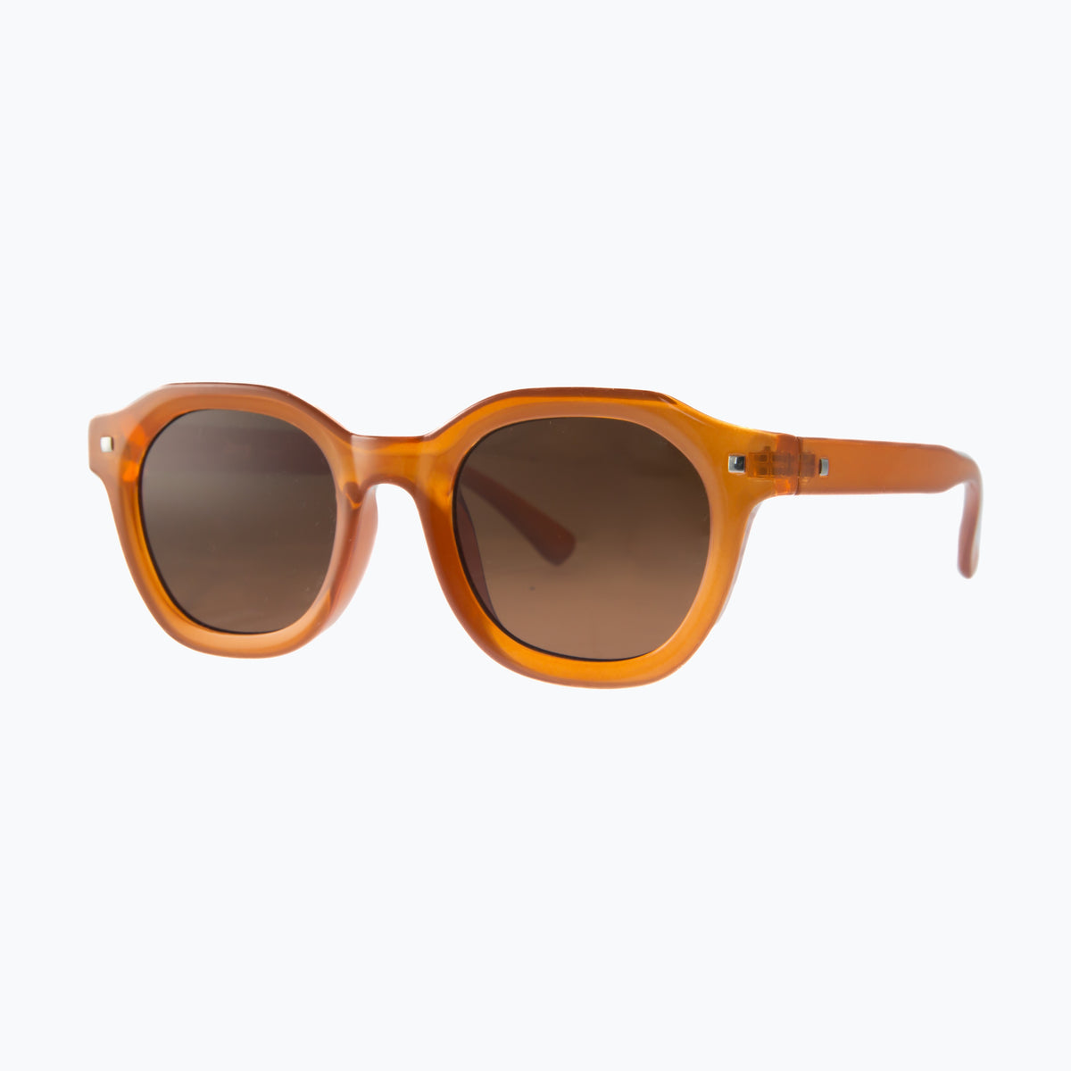 Jaxy Stanza Geometric sunglasses — side view #Color_Rust