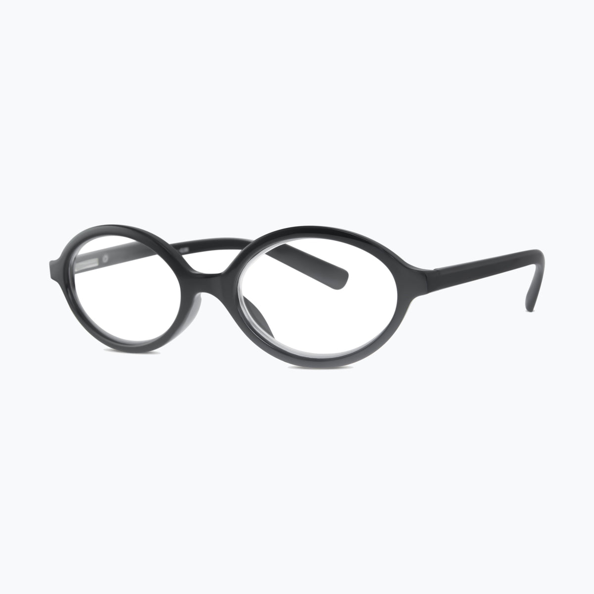 Jaxy Wisp Blue Light Glasses Oval sunglasses — side view #Color_Black / Blue Light
