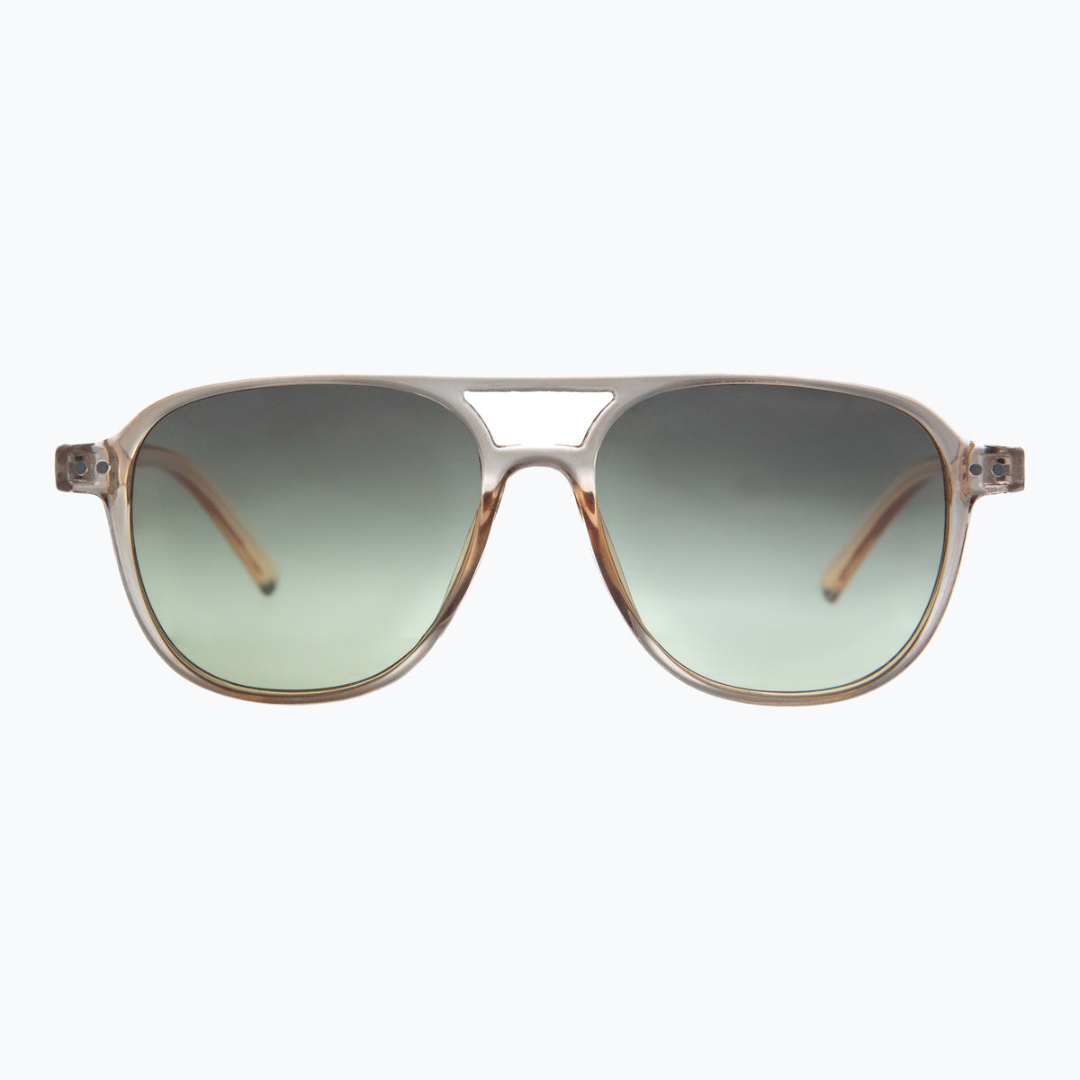 Jaxy Eastwood Aviator sunglasses — side view #Color_Brown