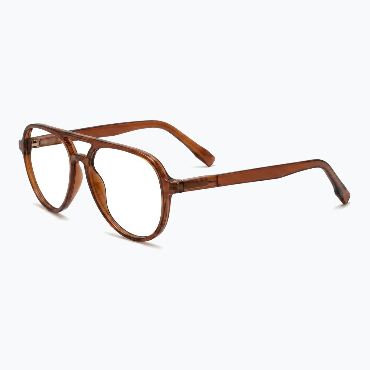 Jaxy Sidewalk Aviator sunglasses — side view #Color_Brown